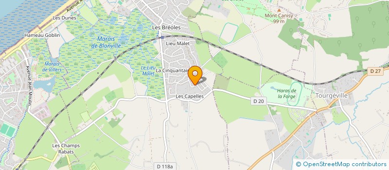 localisation de l'entreprise F.R.H.I.  BLONVILLE-SUR-MER