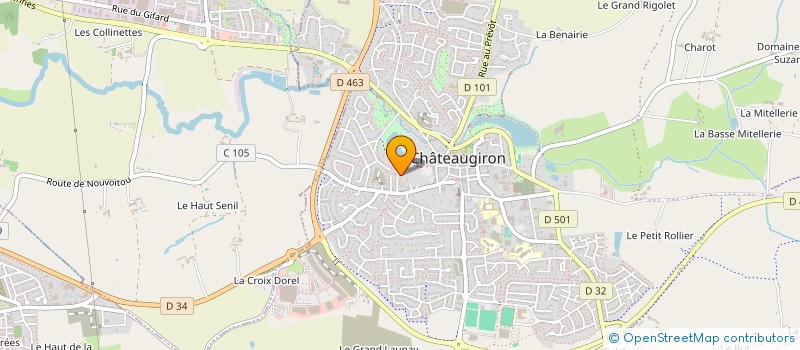 localisation de l'entreprise F. ROOSEVELT  CHATEAUGIRON