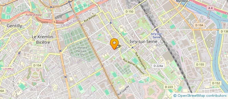 localisation de l'entreprise F.ROUSSEL à IVRY-SUR-SEINE