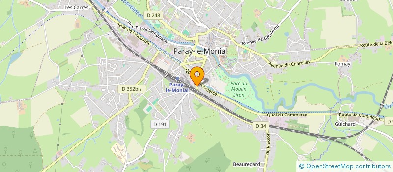 localisation de l'entreprise F.S.C.  PARAY-LE-MONIAL