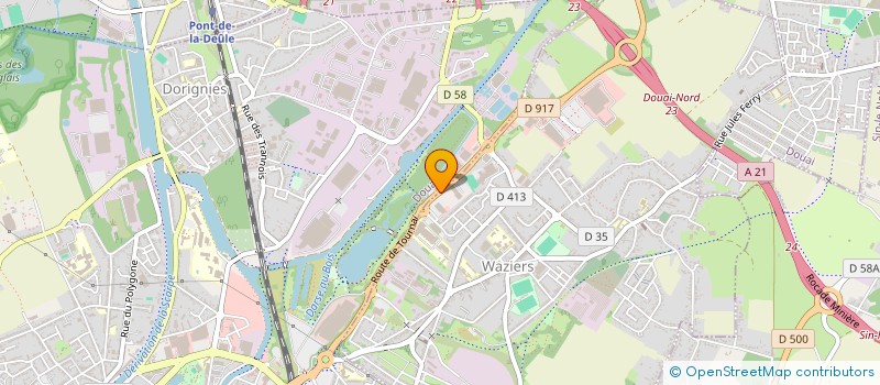 localisation de l'entreprise F.S.E.G  WAZIERS