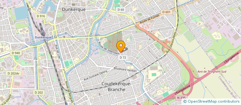 localisation de l'entreprise F.S.L.A.  COUDEKERQUE-BRANCHE