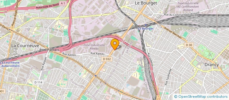 localisation de l'entreprise F SERVICES à LA COURNEUVE