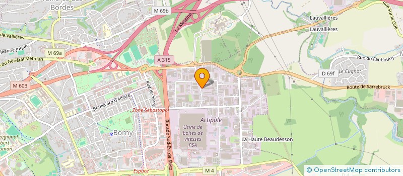 localisation de l'entreprise F.T.B.S. à METZ