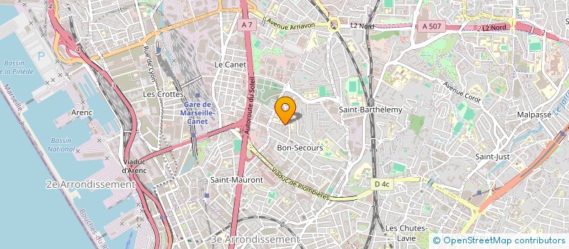 localisation de l'entreprise F.T.D.13 à MARSEILLE