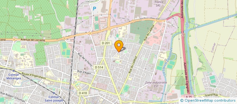 localisation de l'entreprise F.T. EXPLOITATION  COLMAR