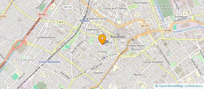 localisation de l'entreprise F.T.H  ROUBAIX