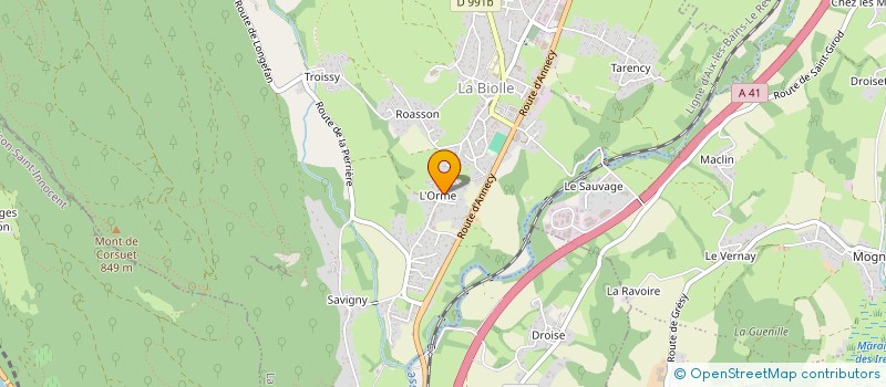 localisation de l'entreprise F.T.K.  LA BIOLLE