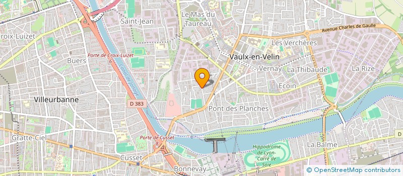 localisation de l'entreprise F.T.L.H.  VAULX-EN-VELIN