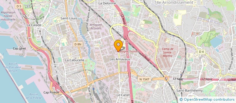 localisation de l'entreprise F T P GOUDRONNAGE  MARSEILLE