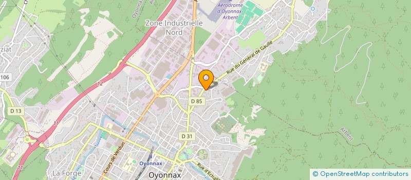 localisation de l'entreprise F U L A à OYONNAX