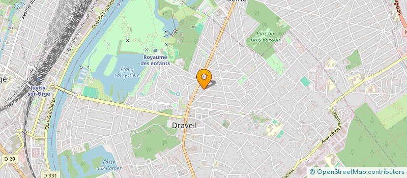 localisation de l'entreprise F & V à DRAVEIL