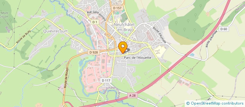 localisation de l'entreprise F. V. IMMOBILIER  NEUFCHATEL-EN-BRAY