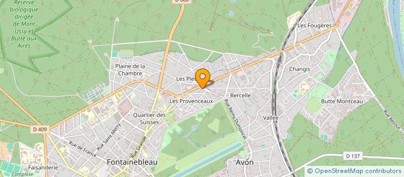 localisation de l'entreprise F.V.P.  FONTAINEBLEAU