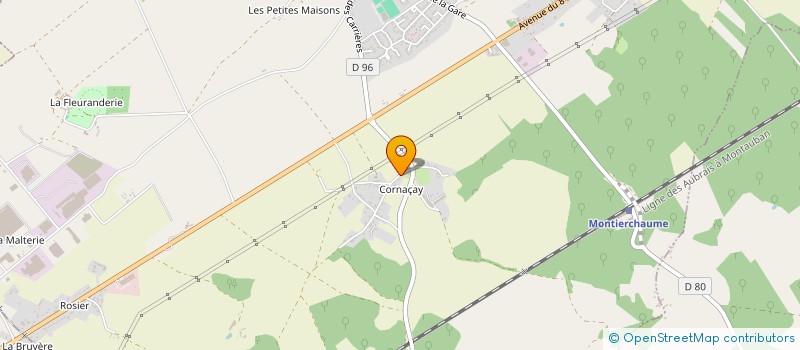 localisation de l'entreprise F. VACHER à MONTIERCHAUME