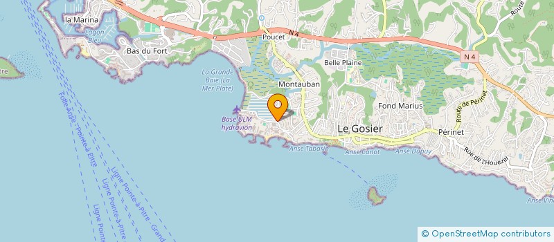 localisation de l'entreprise F.W.I. AVIATION  LE GOSIER