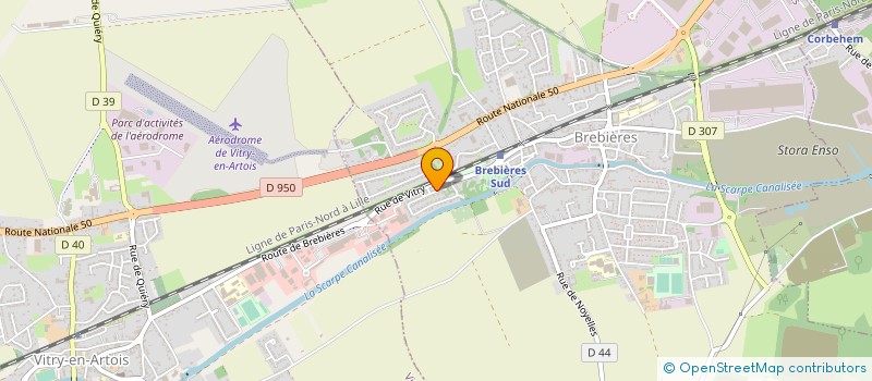 localisation de l'entreprise F.W VTC  BREBIERES