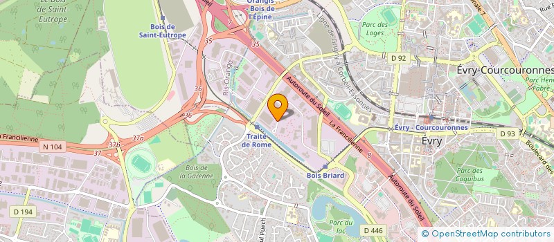localisation de l'entreprise F.WORKS à EVRY-COURCOURONNES