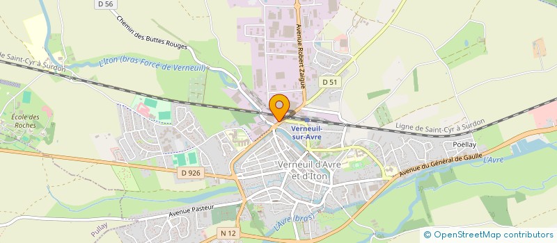 localisation de l'entreprise F.X.F.  VERNEUIL D'AVRE ET D'ITON