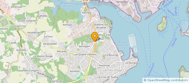 localisation de l'entreprise F.Y.M.  LARMOR-PLAGE