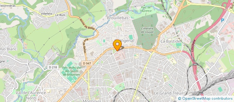 localisation de l'entreprise F1 TUILIERES à LIMOGES