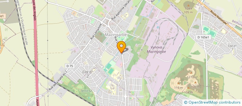 localisation de l'entreprise F10-INFORMATIQUE  MAZINGARBE