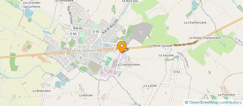 localisation de l'entreprise F2 à TREIZE-SEPTIERS