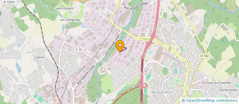 localisation de l'entreprise F2 BROGLIE à LIMOGES