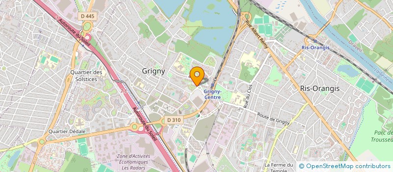 localisation de l'entreprise F2 ELECTRONIQUE  GRIGNY