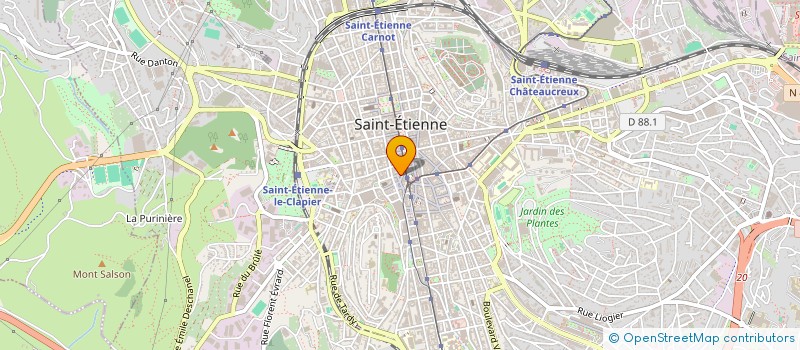 localisation de l'entreprise F2 RADIO à SAINT-ETIENNE