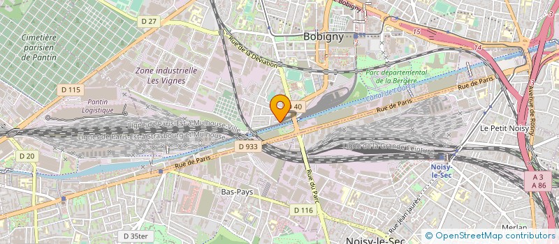 localisation de l'entreprise F22  BOBIGNY