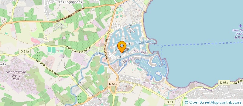localisation de l'entreprise F2A (FRANCE - AMERIQUE - AFRIQUE) à GRIMAUD