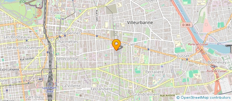 localisation de l'entreprise F2B  VILLEURBANNE