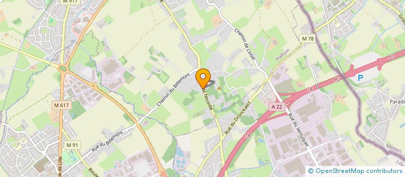 localisation de l'entreprise F2B  HALLUIN