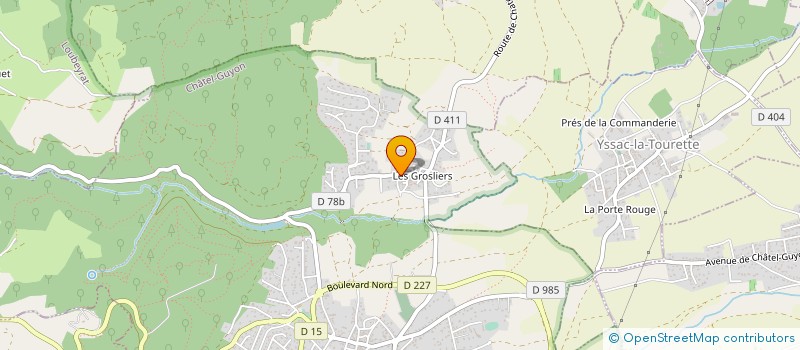 localisation de l'entreprise F2C à CHATEL-GUYON