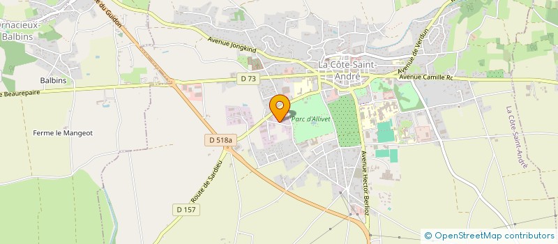 localisation de l'entreprise F2C CHAMPIER  LA COTE-SAINT-ANDRE