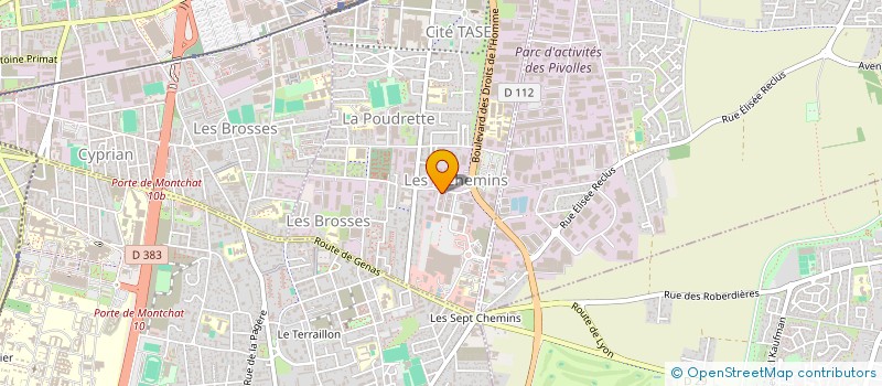 localisation de l'entreprise F2E à VAULX-EN-VELIN