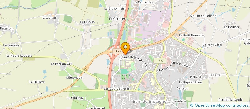 localisation de l'entreprise F2G PISCINES PAYSAGE  BAIN-DE-BRETAGNE