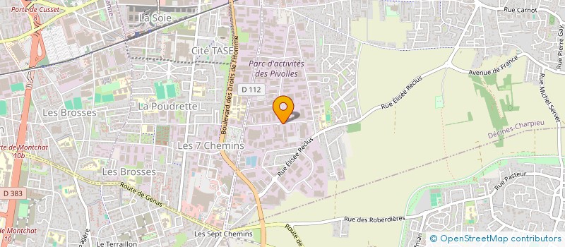 localisation de l'entreprise F2I  DECINES-CHARPIEU