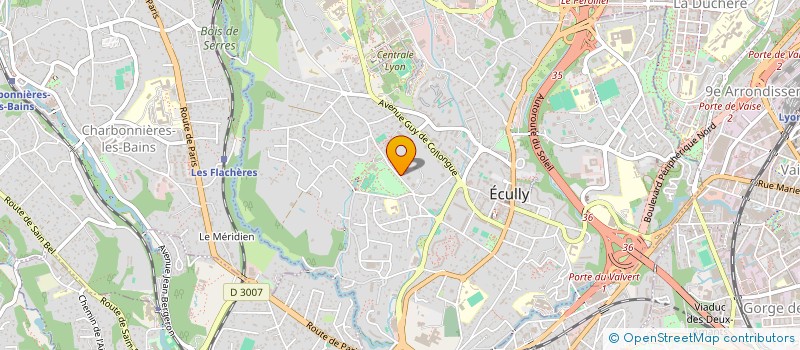 localisation de l'entreprise F2I  ECULLY