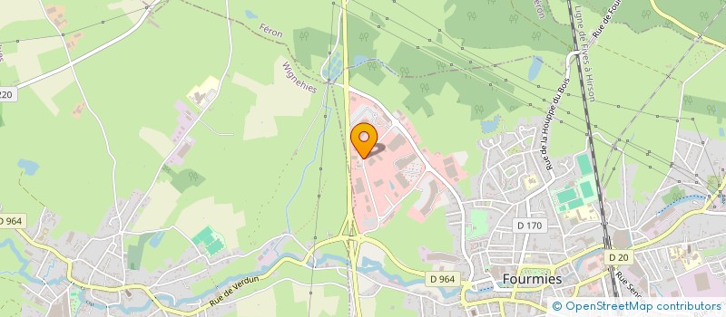 localisation de l'entreprise F2I  FOURMIES