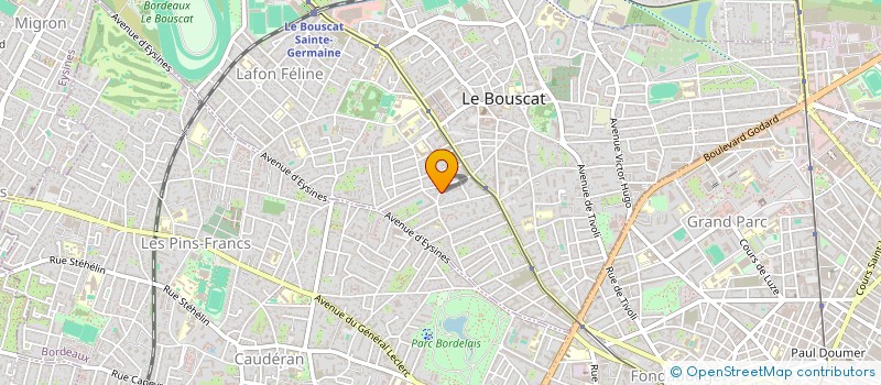 localisation de l'entreprise F2J  LE BOUSCAT