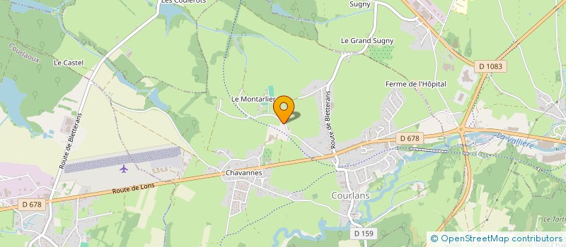 localisation de l'entreprise F2J  COURLANS