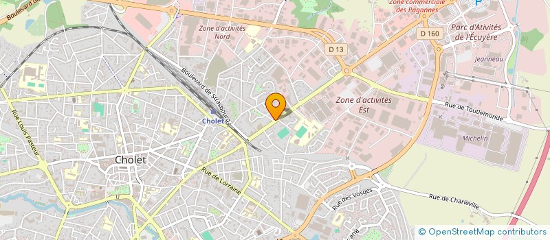 localisation de l'entreprise F2J EXPERTISES à CHOLET