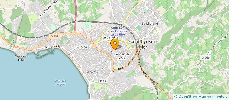 localisation de l'entreprise F2J SUR MESURE à SAINT-CYR-SUR-MER