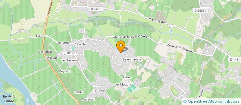 localisation de l'entreprise F2LA  QUINSAC