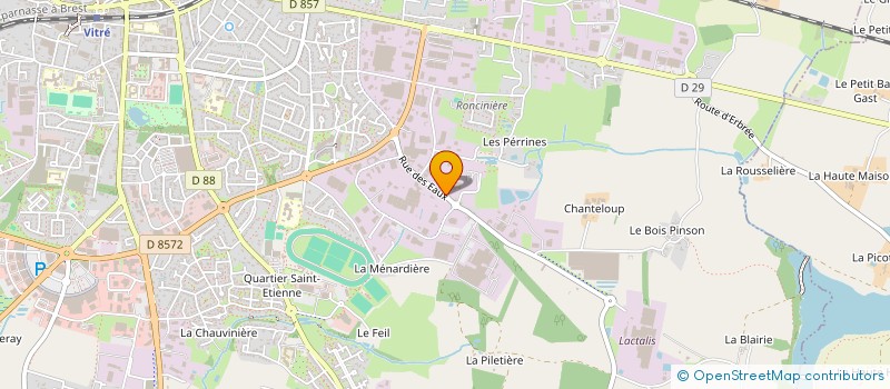 localisation de l'entreprise F2M  VITRE