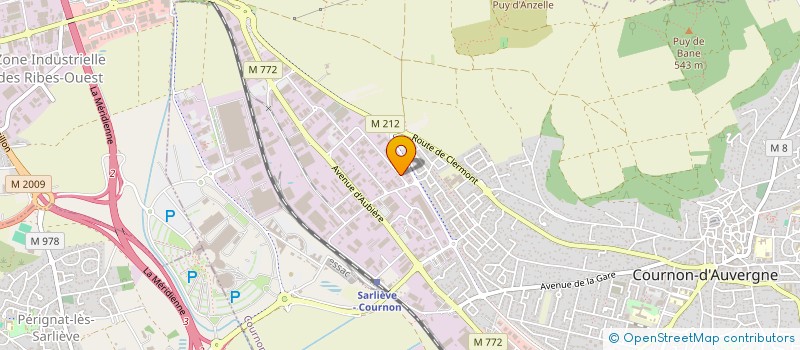 localisation de l'entreprise F2M  COURNON-D'AUVERGNE