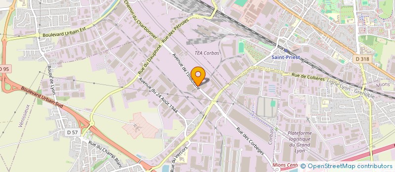 localisation de l'entreprise F2M à CORBAS
