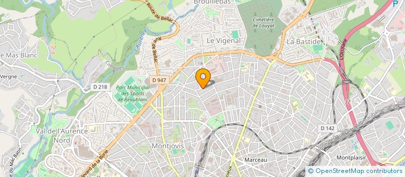 localisation de l'entreprise F2M PLANET à LIMOGES